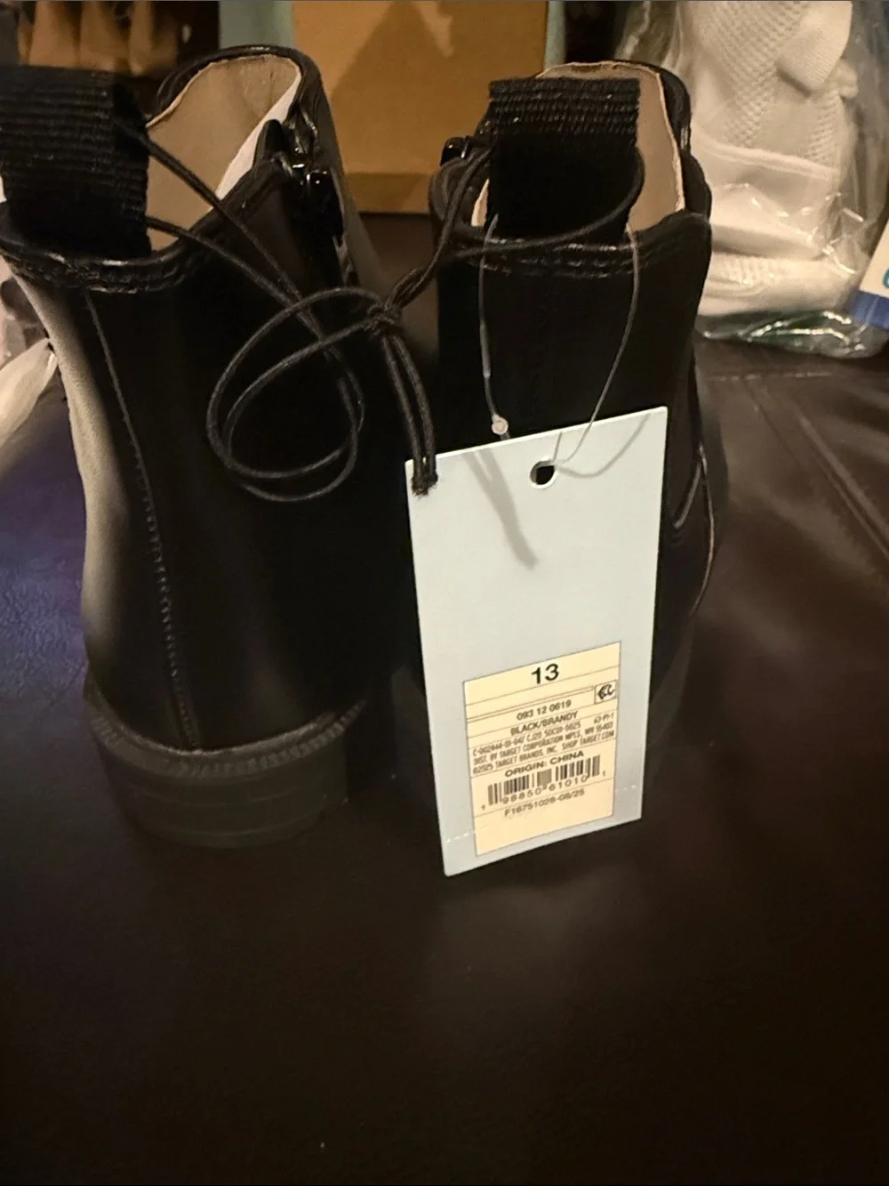 Cat & Jack Black Kids Chelsea Ankle Boots